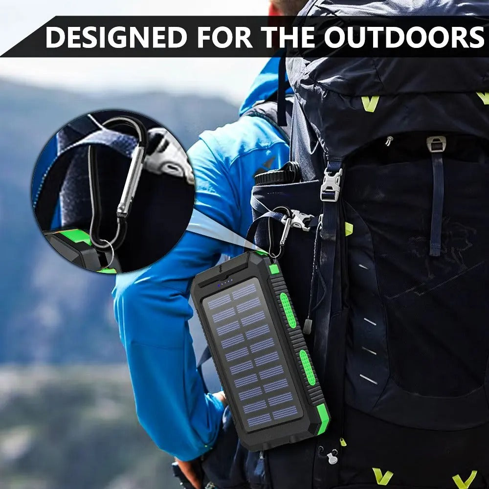 Waterproof Outdoor Solar Power Bank.