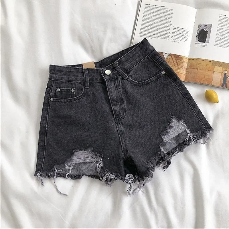 Denim Shorts Women Summer Fashion Casual High Waist Ripped Jean shorts