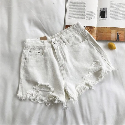 Denim Shorts Women Summer Fashion Casual High Waist Ripped Jean shorts