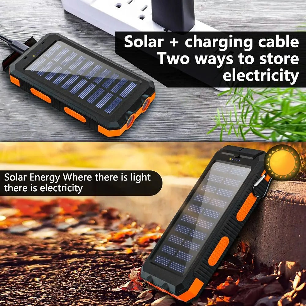 Waterproof Outdoor Solar Power Bank.