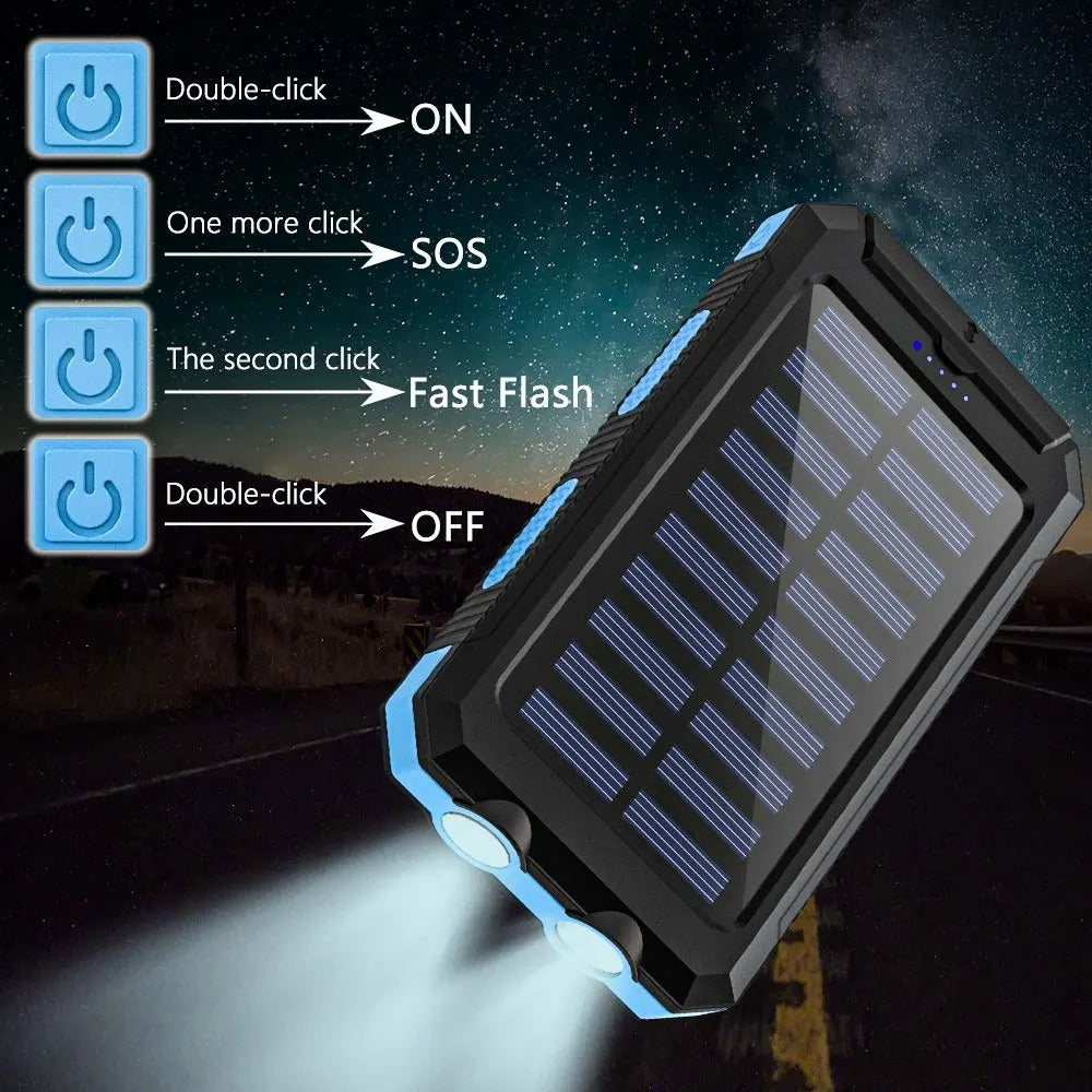 Waterproof Outdoor Solar Power Bank.