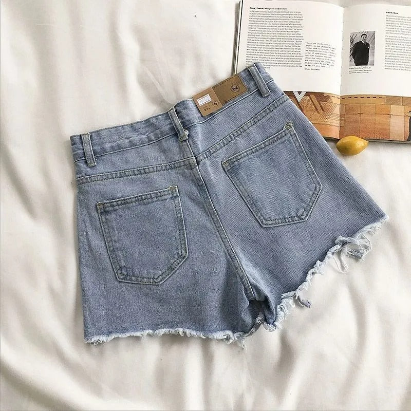 Denim Shorts Women Summer Fashion Casual High Waist Ripped Jean shorts